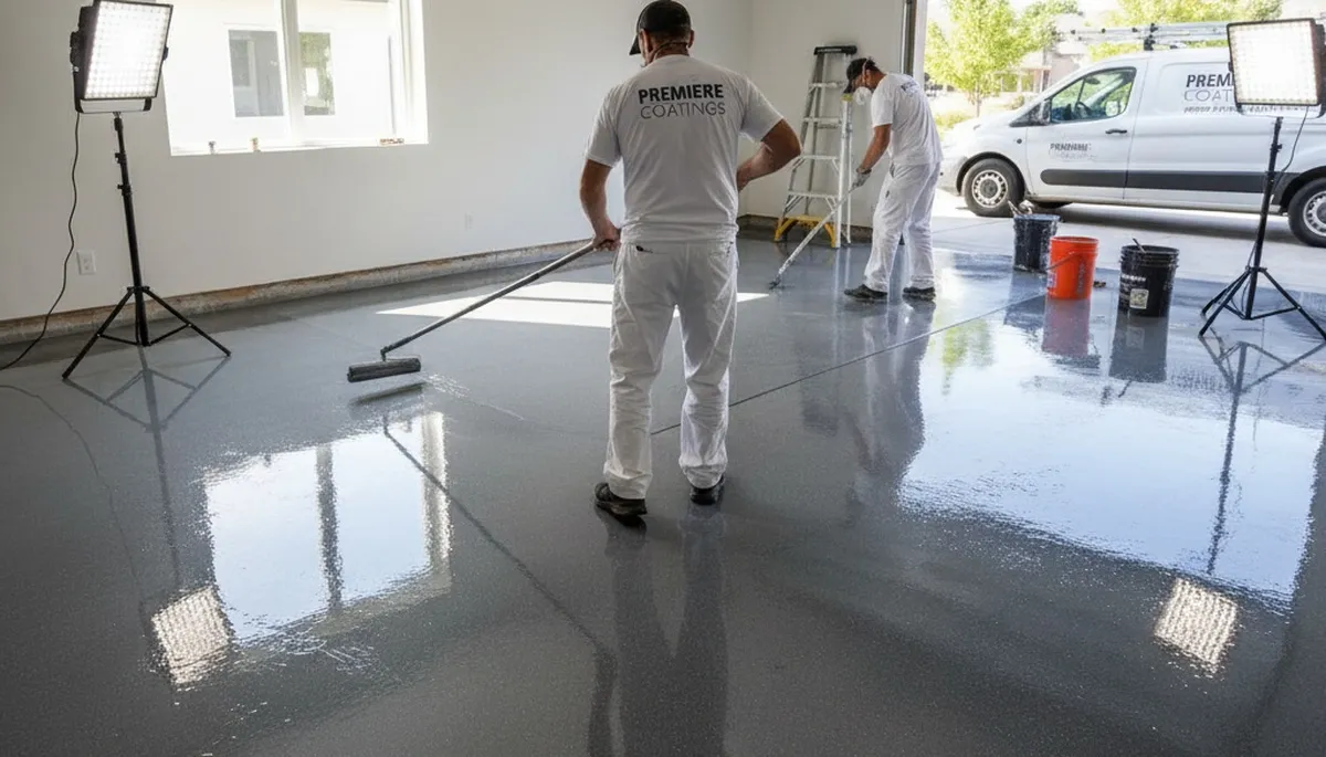 Professional epoxy floor coating in Reno, NV garage by local painting contractors